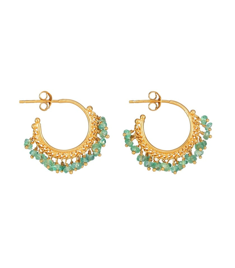 Kate Wood Emerald Hoop Earrings MOD Jewellery