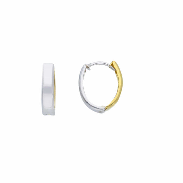 Songa Dual tone gold hoop earrings MOD Jewellery