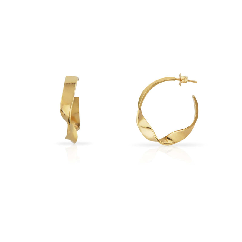 Ana Sales Nara Hoop Earrings MOD Jewellery - 24k Gold plated silver