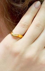 Ana Sales Nara Small Silver Ring MOD Jewellery - 24k Gold plated silver