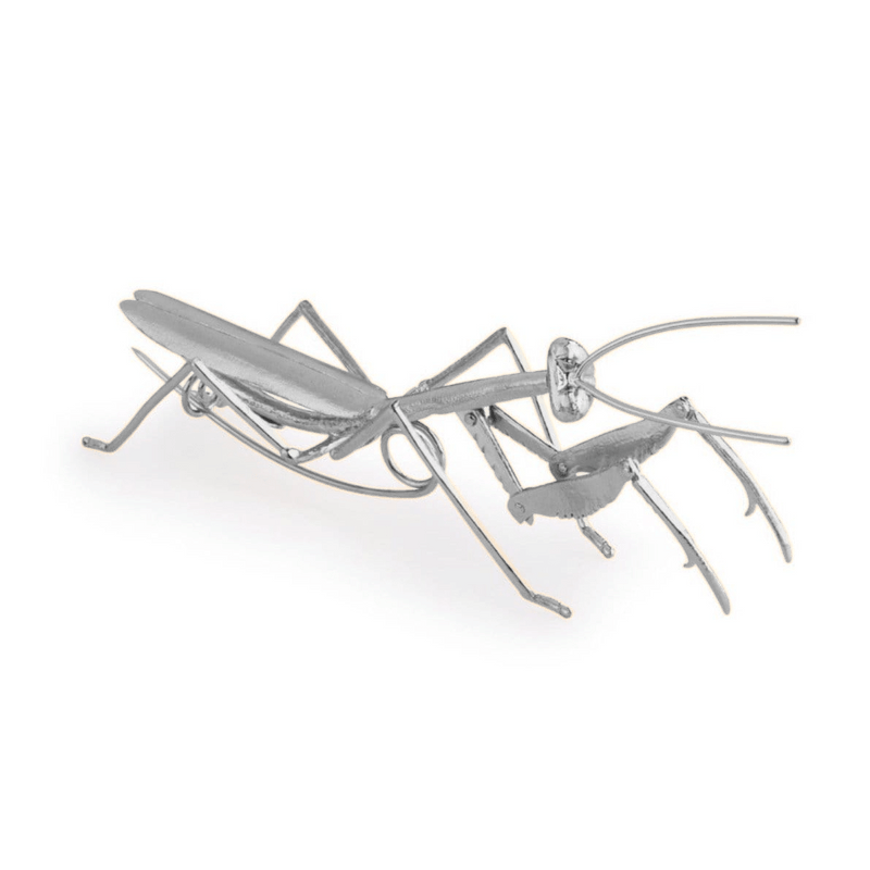 Bruno da Rocha cricket silver brooch MOD Jewellery