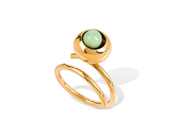 Bruno da Rocha Porcelain Gold Plated Ring MOD Jewellery