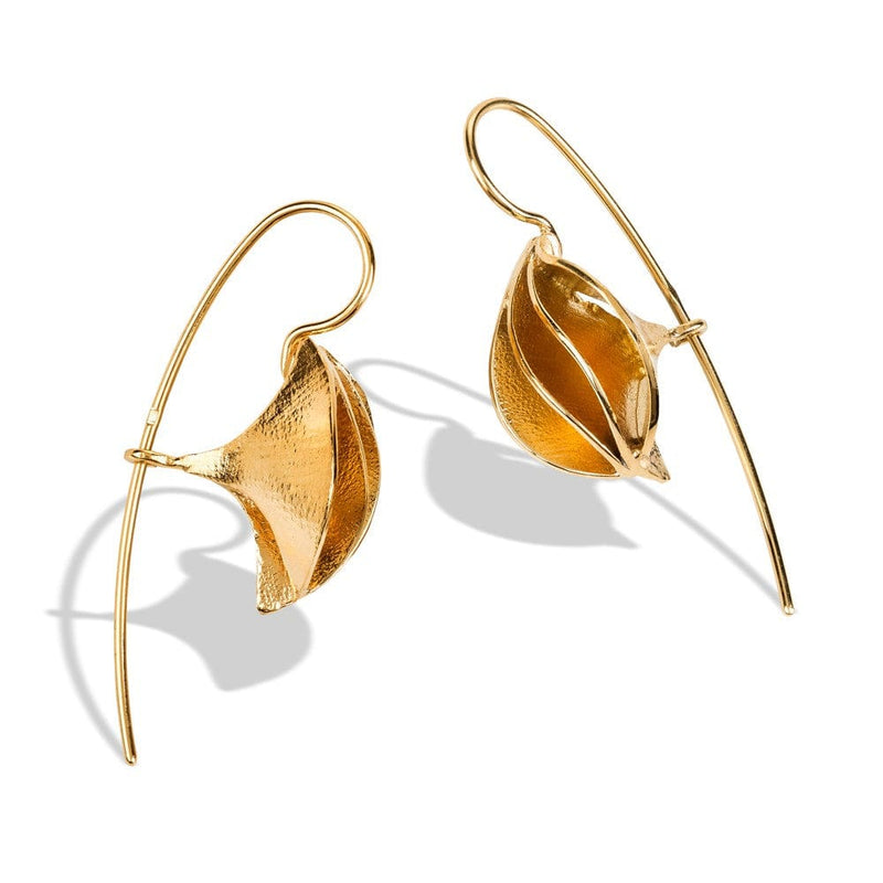 Bruno da Rocha waves gold plated earrings MOD Jewellery