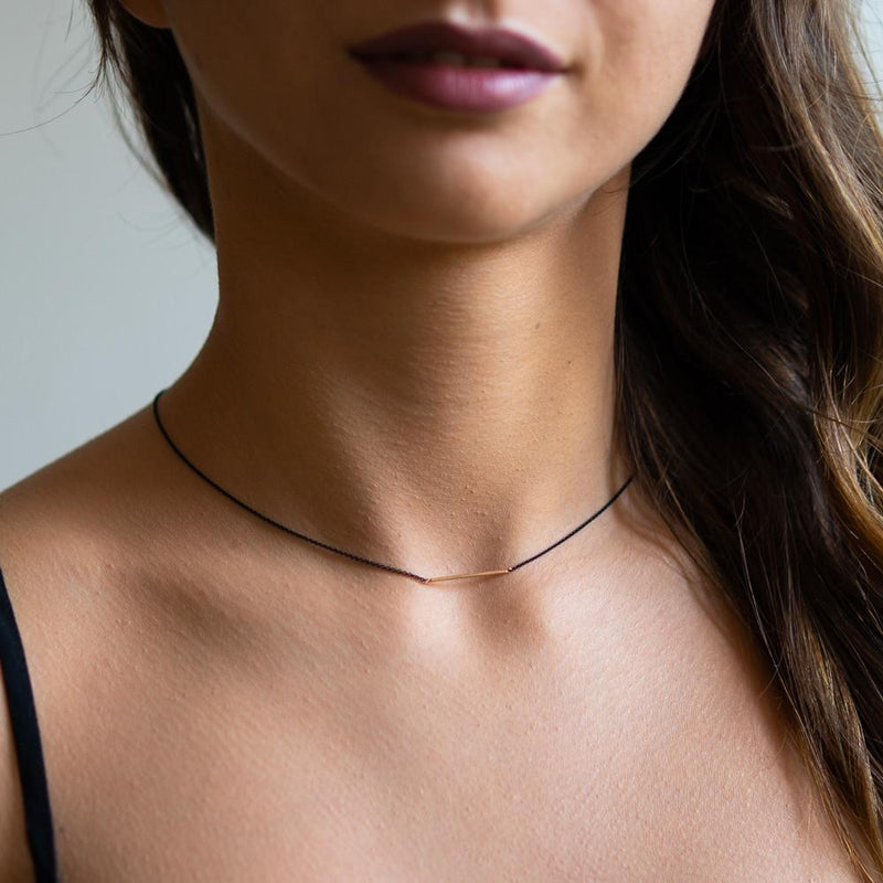 Burato LINEA BLACK NECKLACE MOD Jewellery