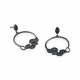 Inês Telles Luzia Silver Round Earrings MOD Jewellery - Oxidised sterling silver