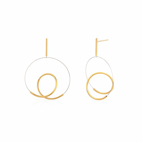 Yoko Takirai Ryu Gold Earrings MOD Jewellery